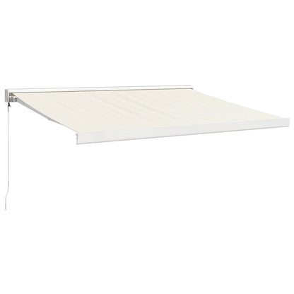 Luifel uittrekbaar 3,5x2,5 m stof en aluminium crèmekleurig