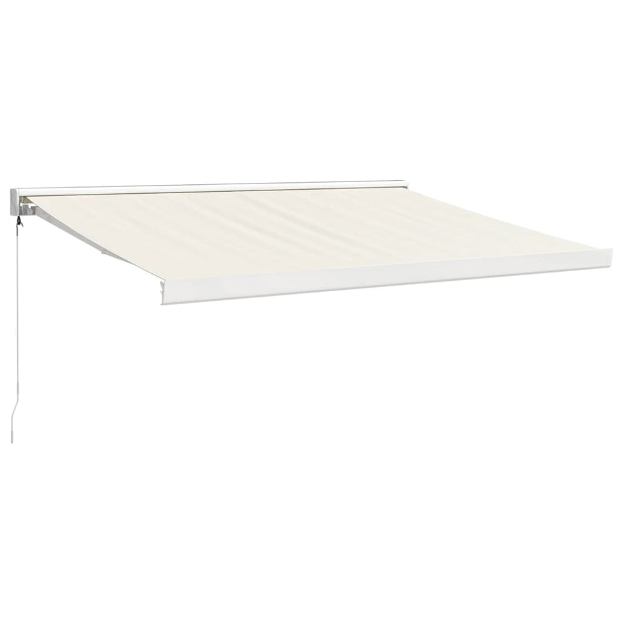 Luifel uittrekbaar 3,5x2,5 m stof en aluminium crèmekleurig