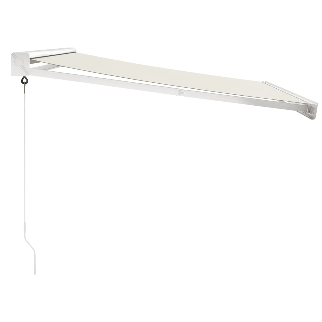 Luifel uittrekbaar 3,5x2,5 m stof en aluminium crèmekleurig