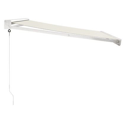 Luifel uittrekbaar 3,5x2,5 m stof en aluminium crèmekleurig