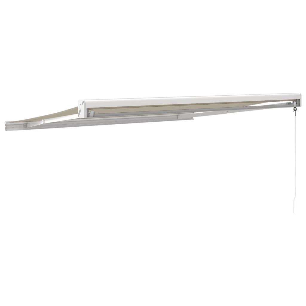Luifel uittrekbaar 3,5x2,5 m stof en aluminium crèmekleurig