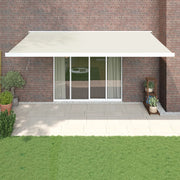 Luifel uittrekbaar 5x3 m crème aluminium
