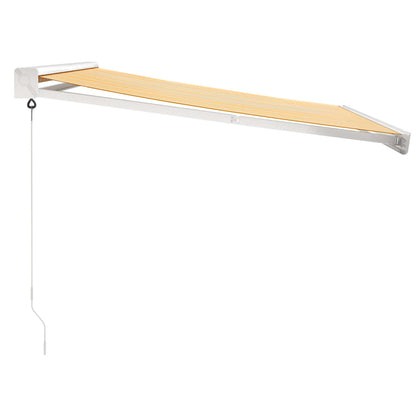 Luifel Uittrekbaar 3,5X2,5 M Stof En Aluminium Geel En Wit