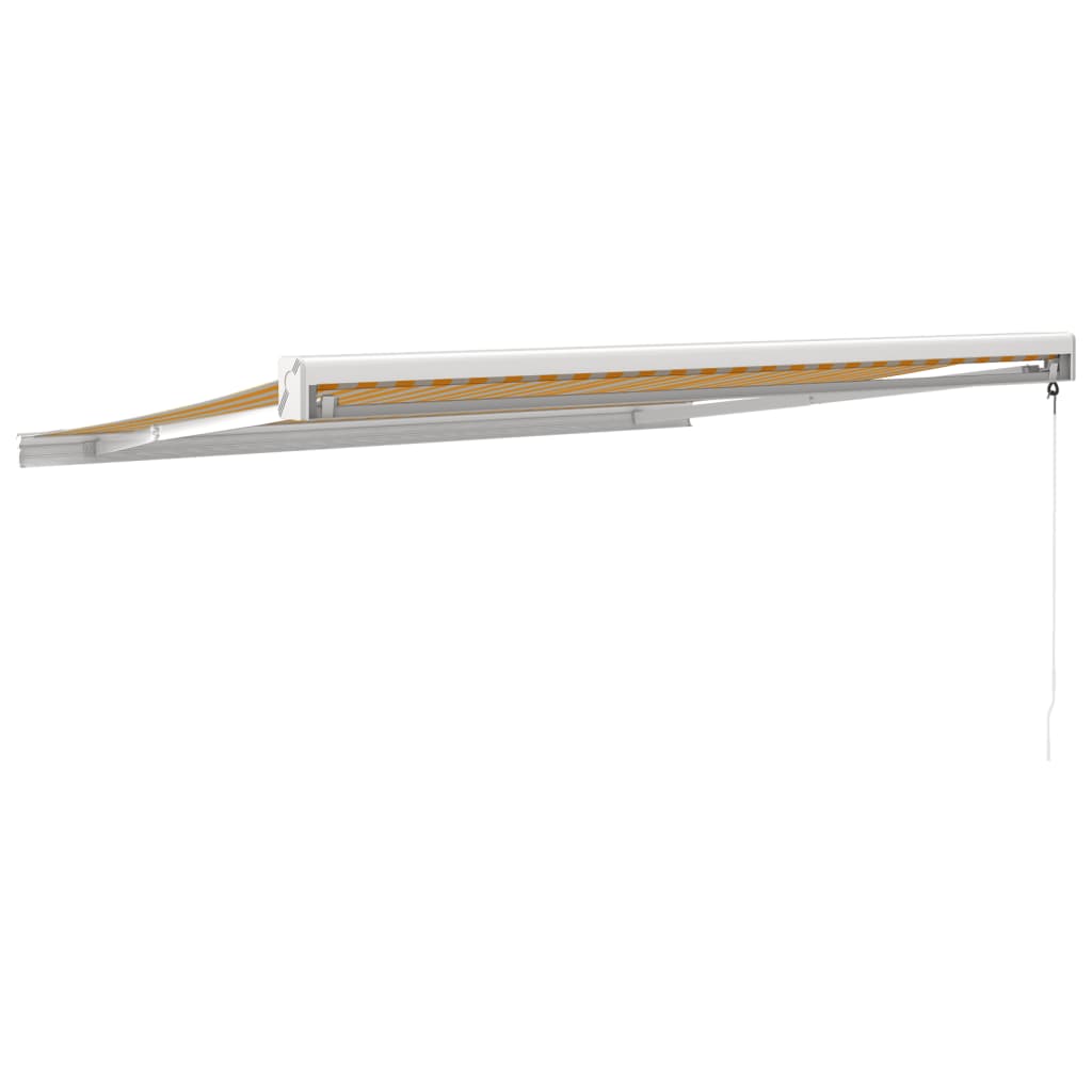 Luifel Uittrekbaar 3,5X2,5 M Stof En Aluminium Geel En Wit