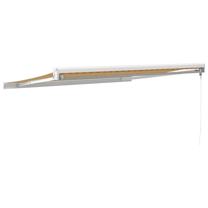 Luifel Uittrekbaar 3,5X2,5 M Stof En Aluminium Geel En Wit