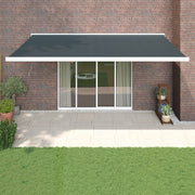 Luifel uittrekbaar 5x3 m aluminium antraciet