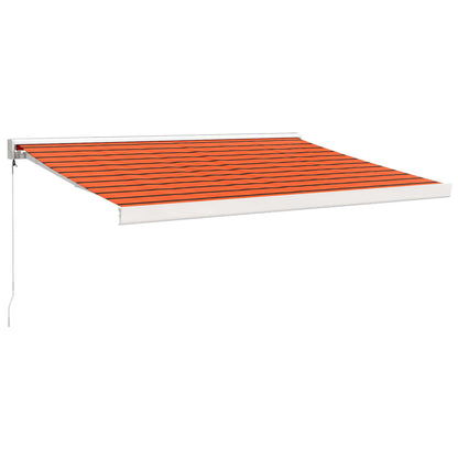 Luifel Uittrekbaar 3,5X2,5 M Stof En Aluminium Oranje En Bruin