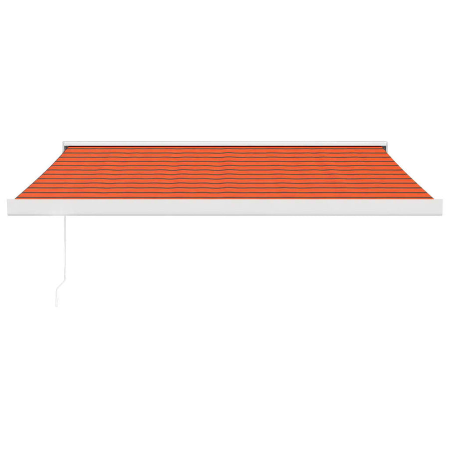 Luifel Uittrekbaar 3,5X2,5 M Stof En Aluminium Oranje En Bruin