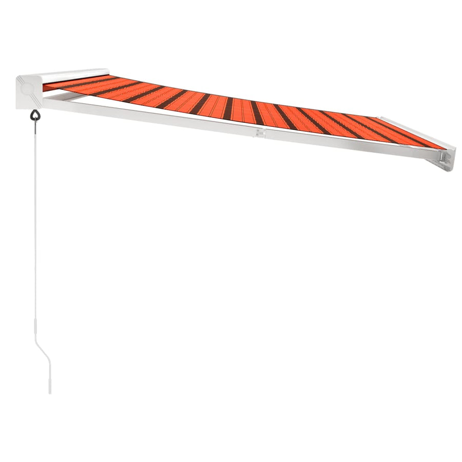 Luifel Uittrekbaar 3,5X2,5 M Stof En Aluminium Oranje En Bruin