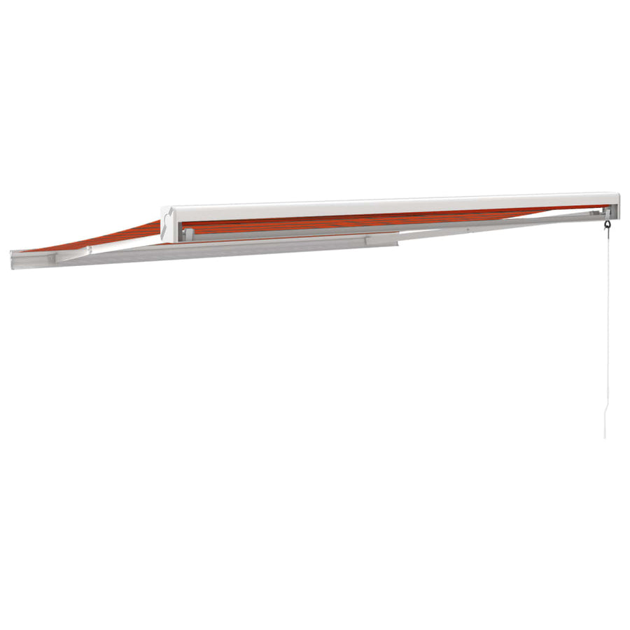 Luifel Uittrekbaar 3,5X2,5 M Stof En Aluminium Oranje En Bruin