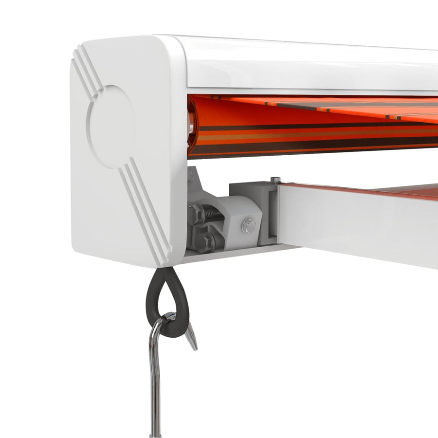 Luifel Uittrekbaar 3,5X2,5 M Stof En Aluminium Oranje En Bruin