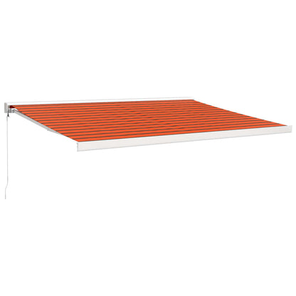 Luifel Uittrekbaar 4X3 M Stof En Aluminium Oranje En Bruin