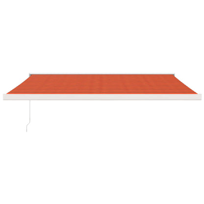 Luifel Uittrekbaar 4X3 M Stof En Aluminium Oranje En Bruin