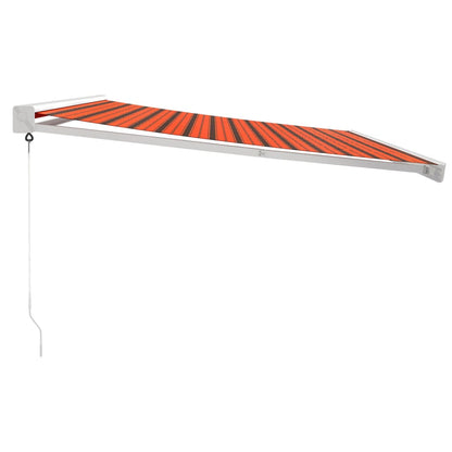 Luifel Uittrekbaar 4X3 M Stof En Aluminium Oranje En Bruin