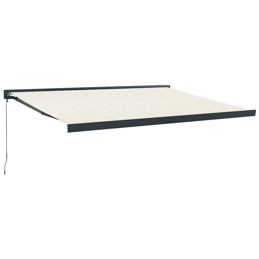 | Uitschuifbare luifel | Blauw en Wit met Witte Frame 4,5 × 3 m