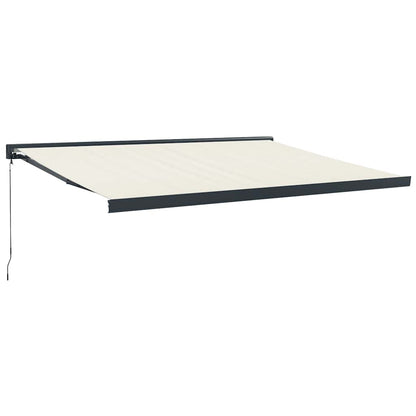 | Uitschuifbare luifel | Blauw en Wit met Witte Frame 4,5 × 3 m