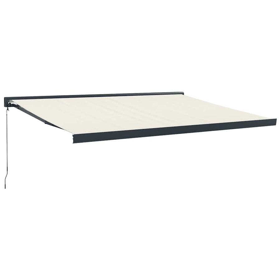 | Uitschuifbare luifel | Blauw en Wit met Witte Frame 4,5 × 3 m