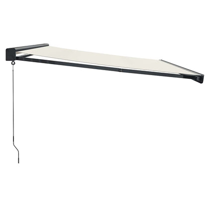 | Uitschuifbare luifel | Blauw en Wit met Witte Frame 4,5 × 3 m