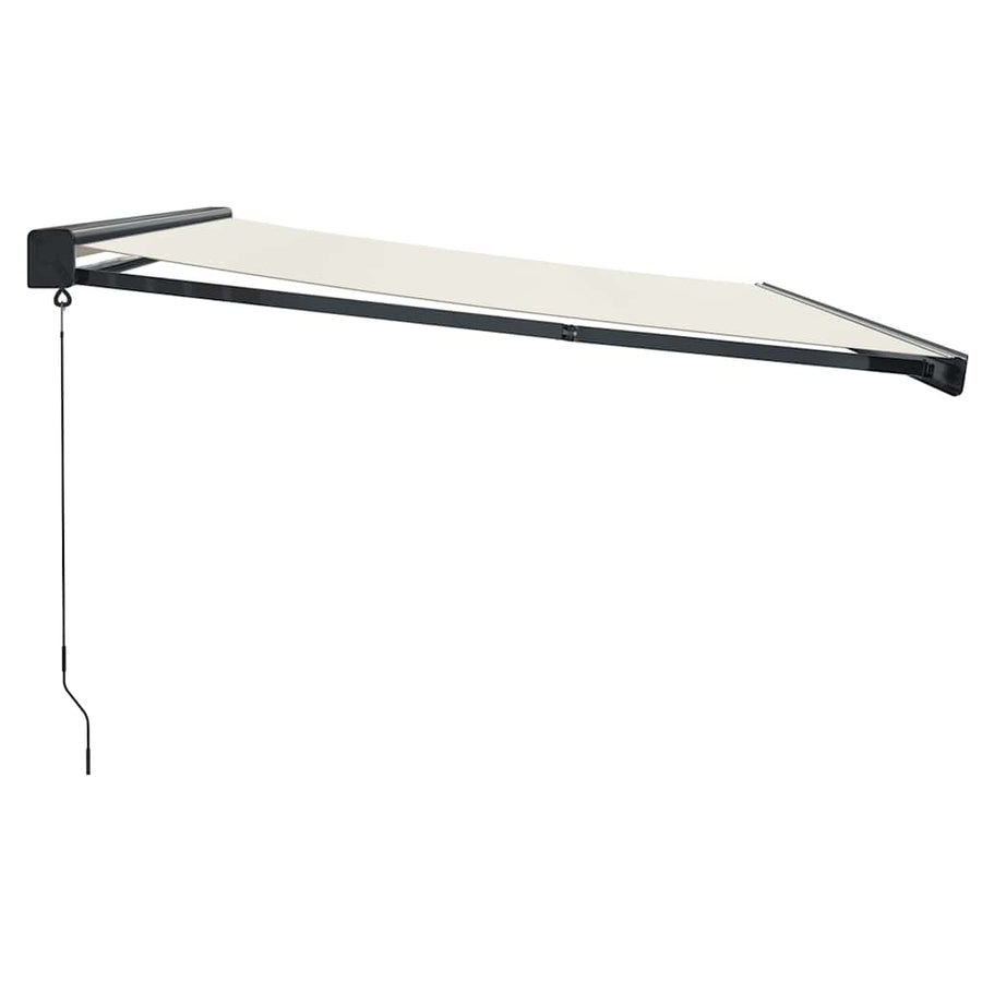 | Uitschuifbare luifel | Blauw en Wit met Witte Frame 4,5 × 3 m