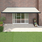 Luifel uittrekbaar 5x3 m crème aluminium