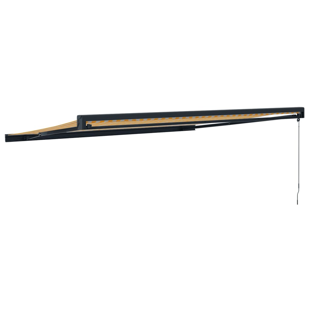 Luifel Uittrekbaar 4X3 M Stof En Aluminium Geel En Wit