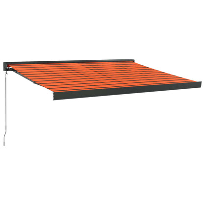 Luifel Uittrekbaar 3X2,5 M Stof En Aluminium Oranje En Bruin
