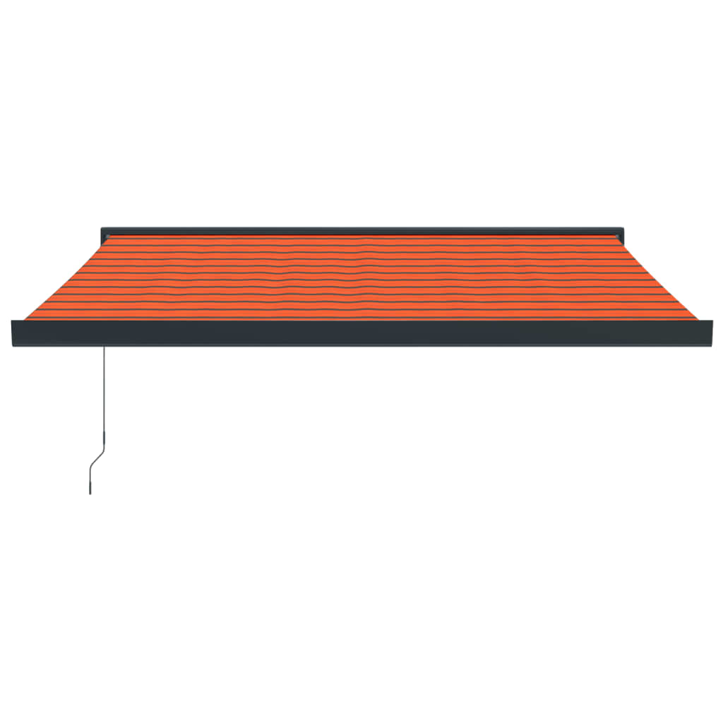 Luifel Uittrekbaar 3X2,5 M Stof En Aluminium Oranje En Bruin