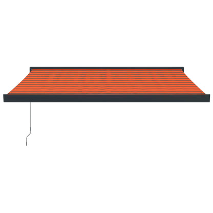 Luifel Uittrekbaar 3X2,5 M Stof En Aluminium Oranje En Bruin