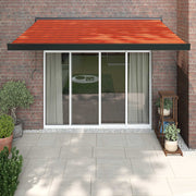 Luifel uittrekbaar 3x2,5 m oranje bruin aluminium