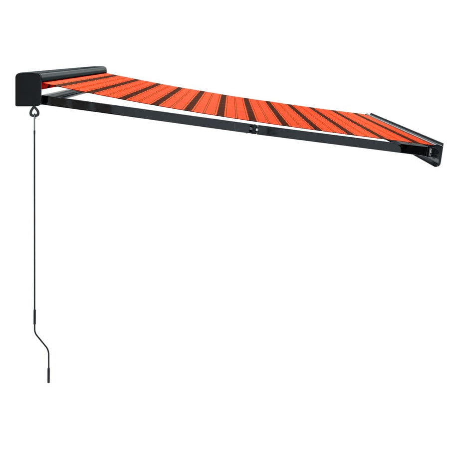 Luifel Uittrekbaar 3,5X2,5 M Stof En Aluminium Oranje En Bruin