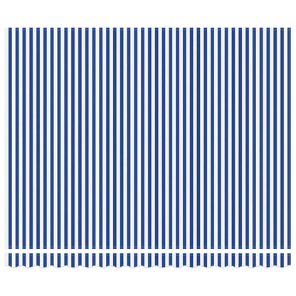 Luifel uittrekbaar 3,5x2,5 m stof en aluminium blauw en wit