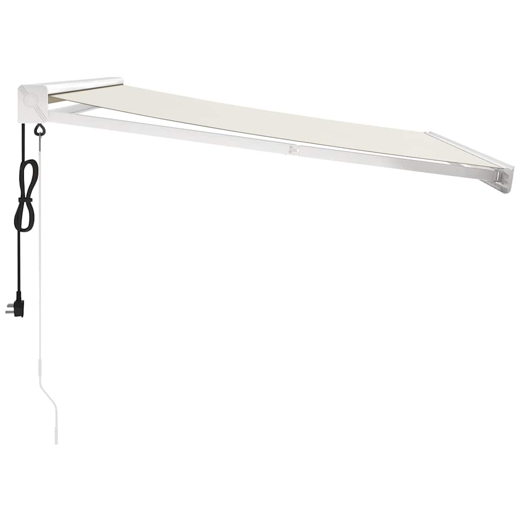Luifel uittrekbaar 3,5x2,5 m stof en aluminium crèmekleurig