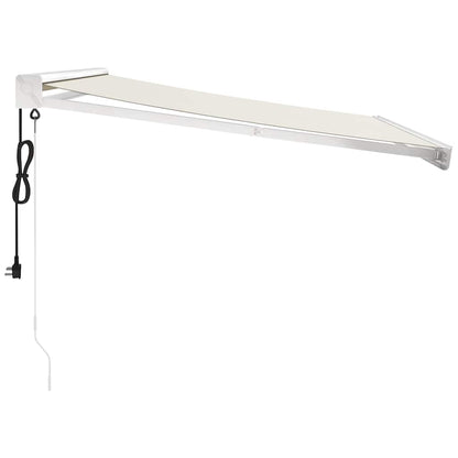 Luifel uittrekbaar 3,5x2,5 m stof en aluminium crèmekleurig