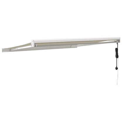 Luifel uittrekbaar 3,5x2,5 m stof en aluminium crèmekleurig