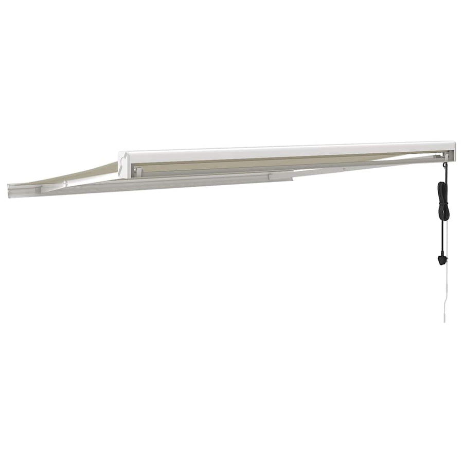 Luifel uittrekbaar 3,5x2,5 m stof en aluminium crèmekleurig