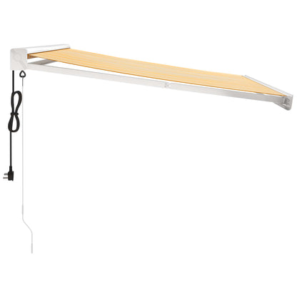 Luifel Uittrekbaar 3X2,5 M Stof En Aluminium Geel En Wit