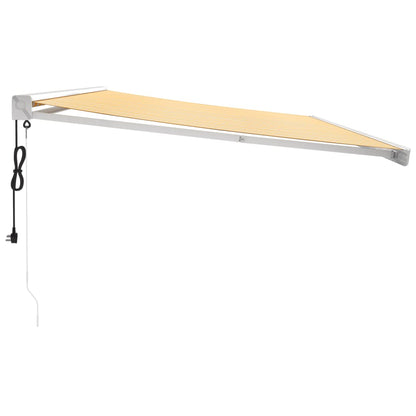 Luifel Uittrekbaar 5X3 M Stof En Aluminium Geel En Wit