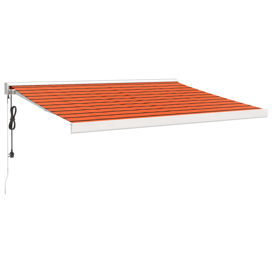 Luifel Uittrekbaar 3,5X2,5 M Stof En Aluminium Oranje En Bruin