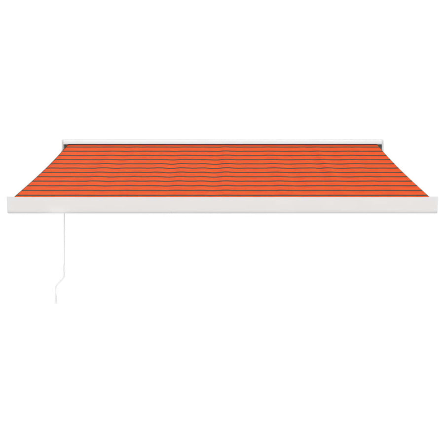 Luifel Uittrekbaar 3,5X2,5 M Stof En Aluminium Oranje En Bruin
