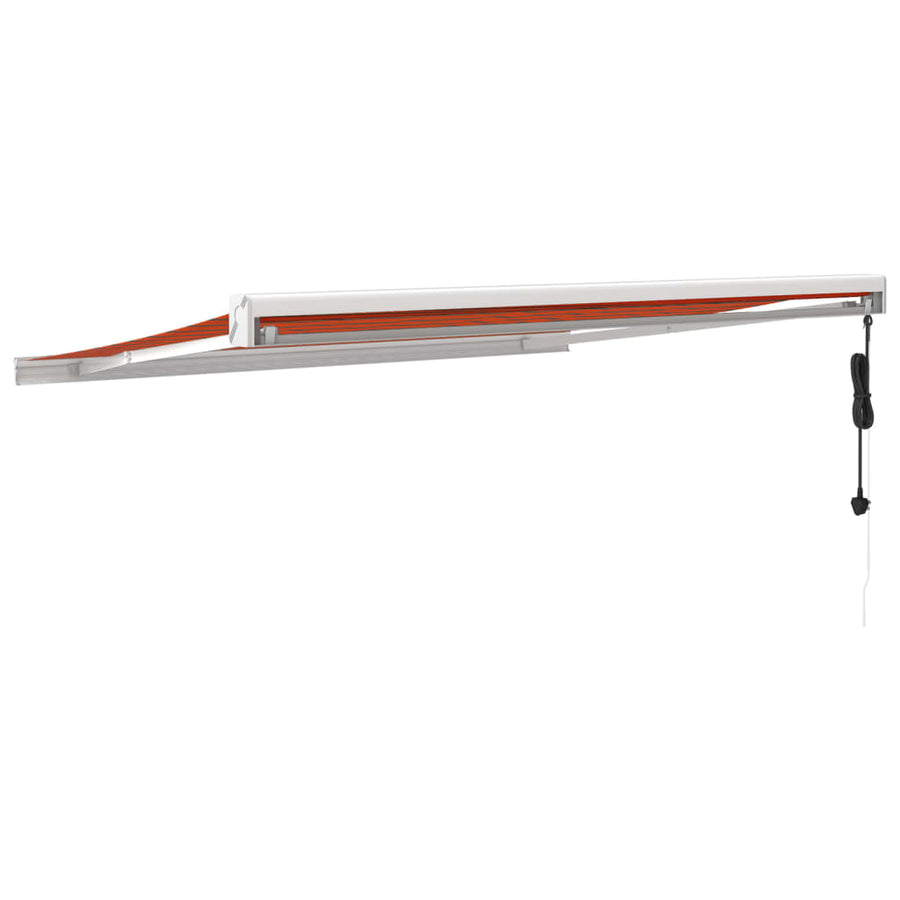 Luifel Uittrekbaar 3,5X2,5 M Stof En Aluminium Oranje En Bruin