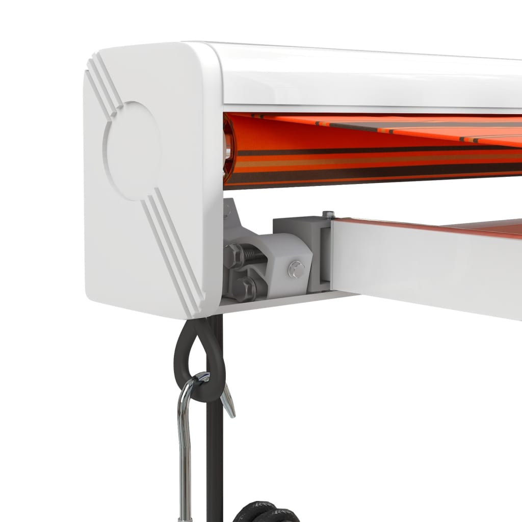 Luifel Uittrekbaar 3,5X2,5 M Stof En Aluminium Oranje En Bruin