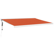 Luifel uittrekbaar 4x3 m oranje bruin aluminium