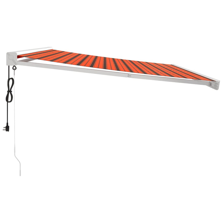 Luifel Uittrekbaar 4,5X3 M Stof En Aluminium Oranje En Bruin