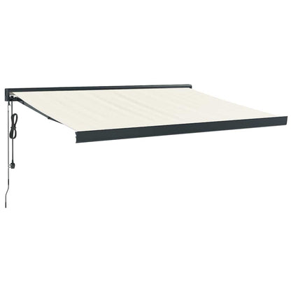 Luifel uittrekbaar 3,5x2,5 m stof en aluminium crèmekleurig
