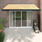 Awning retractable 3.5x2.5 m fabric and aluminum yellow and white