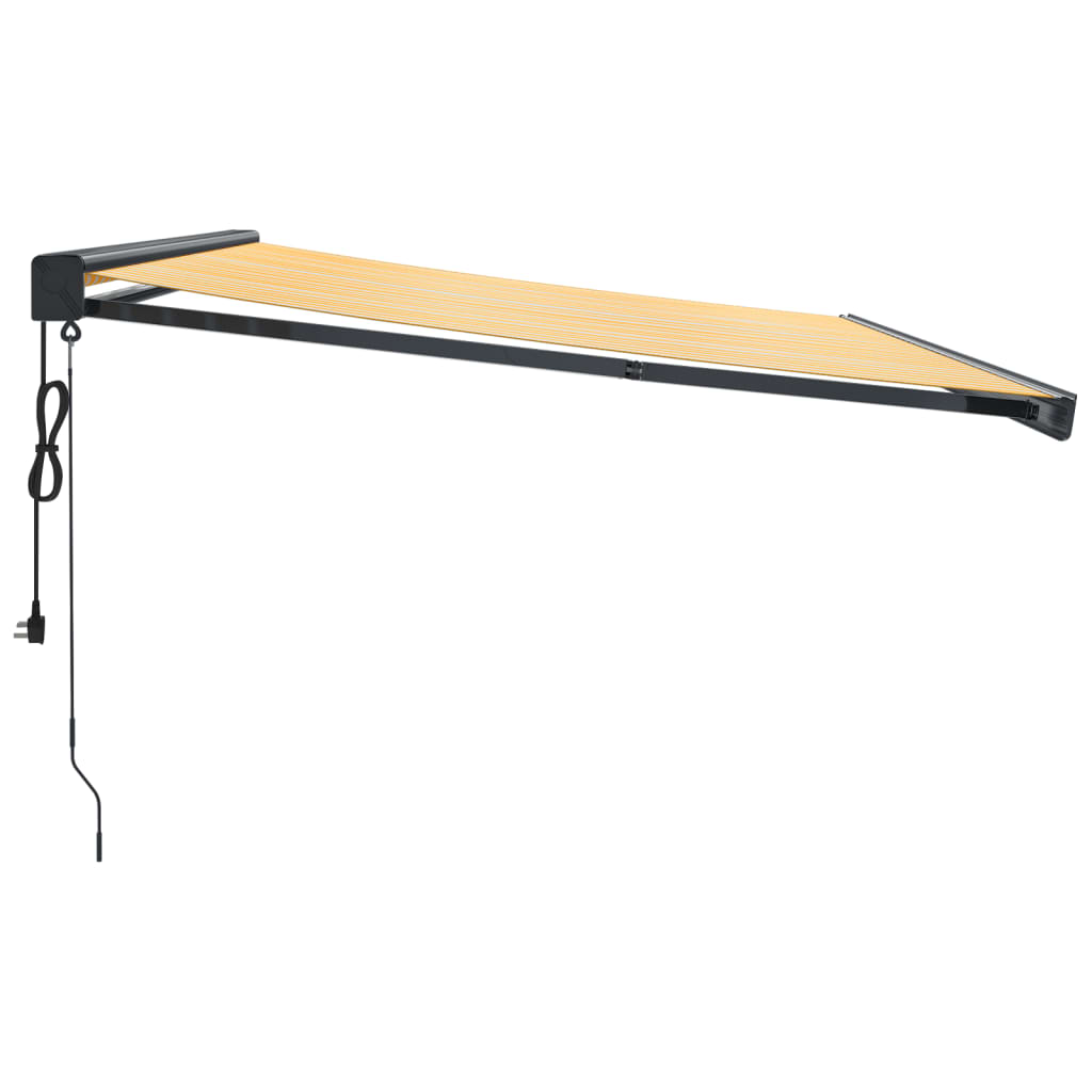 Luifel Uittrekbaar 4X3 M Stof En Aluminium Geel En Wit