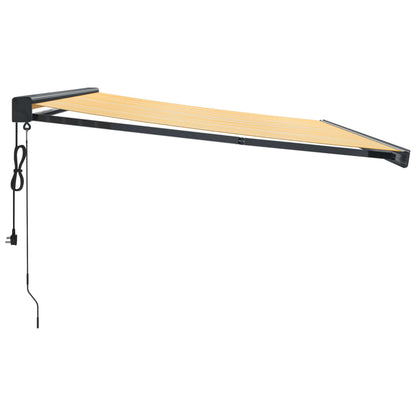 Luifel Uittrekbaar 4X3 M Stof En Aluminium Geel En Wit