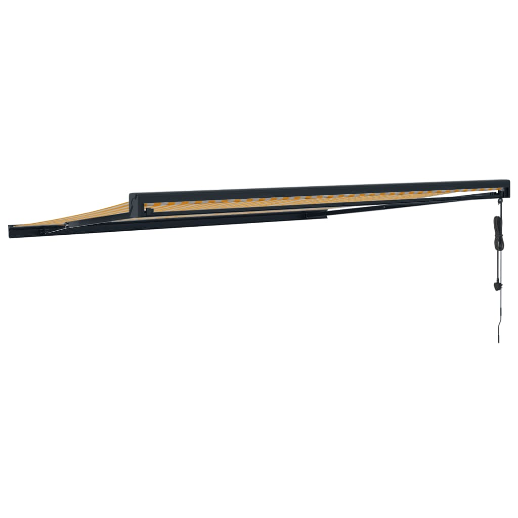 Luifel Uittrekbaar 4X3 M Stof En Aluminium Geel En Wit