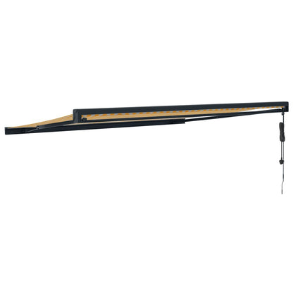 Luifel Uittrekbaar 4X3 M Stof En Aluminium Geel En Wit