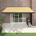 Retractable awning 4.5x3 m fabric and aluminum yellow and white